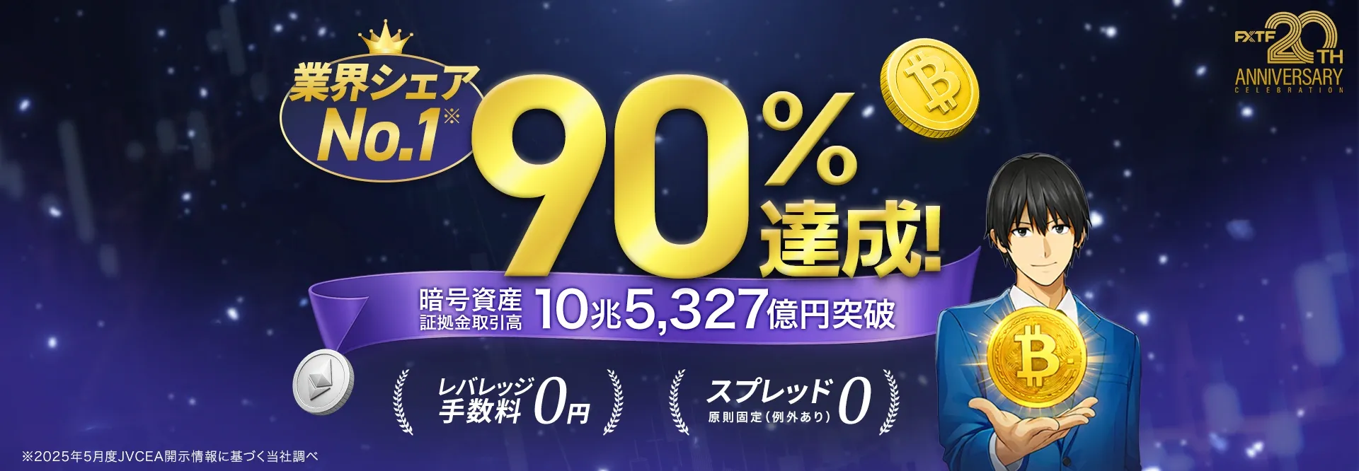 50.暗号資産業界シェア90％ 
